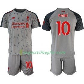 Divisa di Calcio Liverpool Mane 10 Bambino Terza 2018/2019
